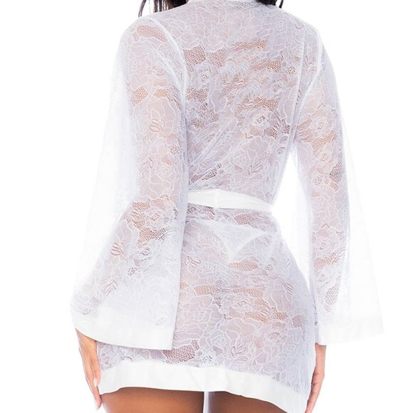 Mapale Bridal Lace Robe - S/M - Picture 2 of 2